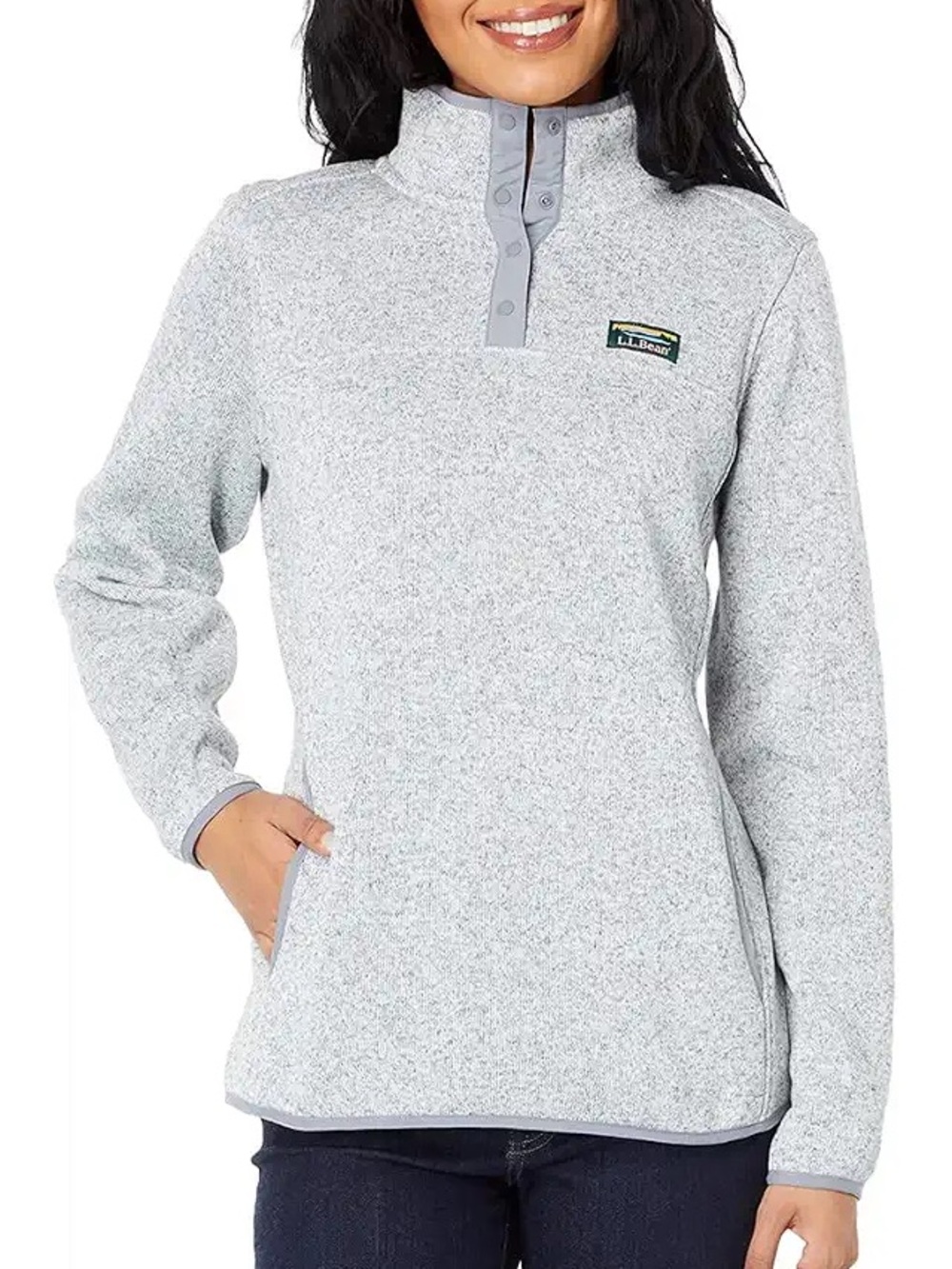 L.L. Bean NWT Pewter Gray Women's Sweater Fleece Pullover Size XL